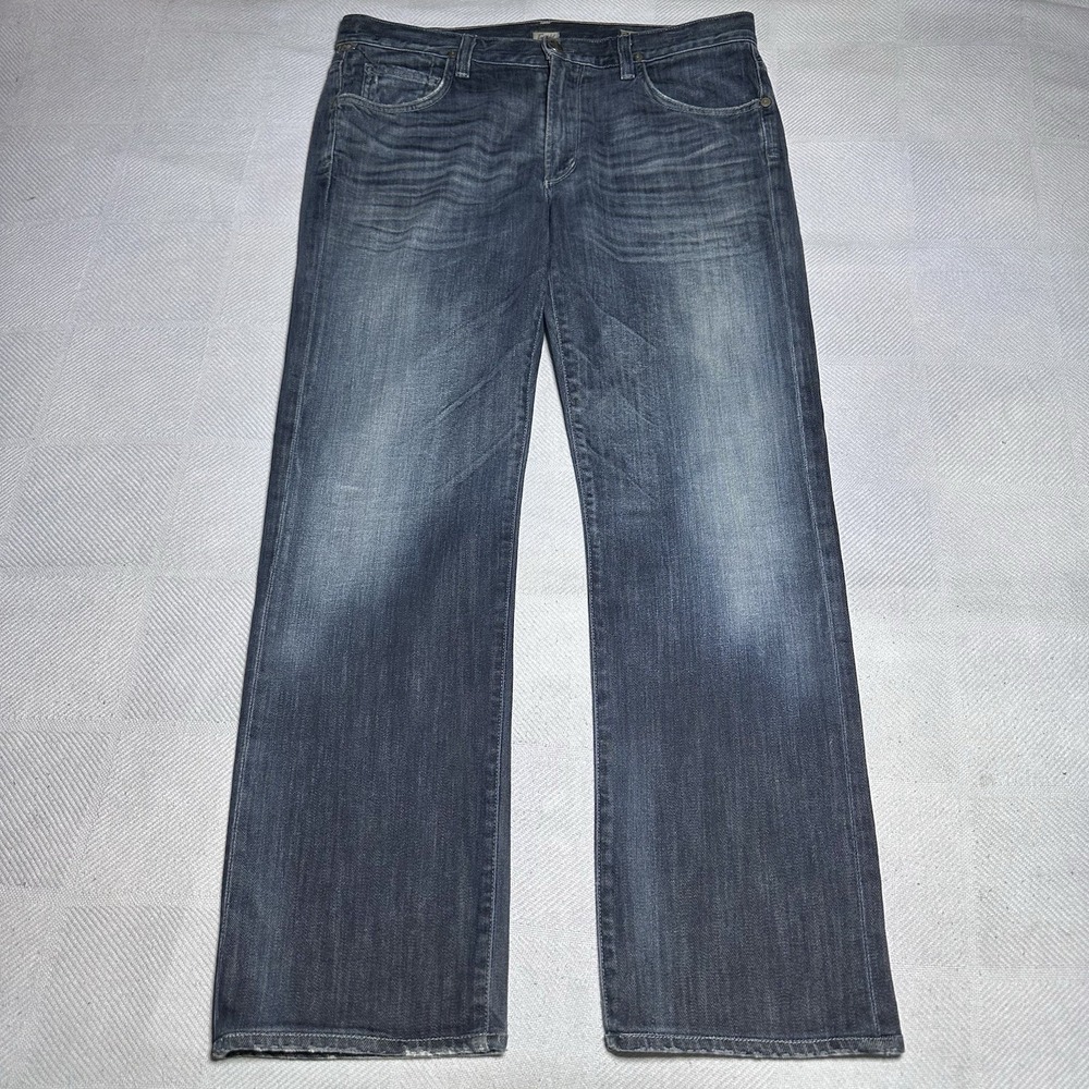 Citizens of Humanity Sid Straight Jeans 34x30 Relaxed Fit Stretch Denim USA Made
